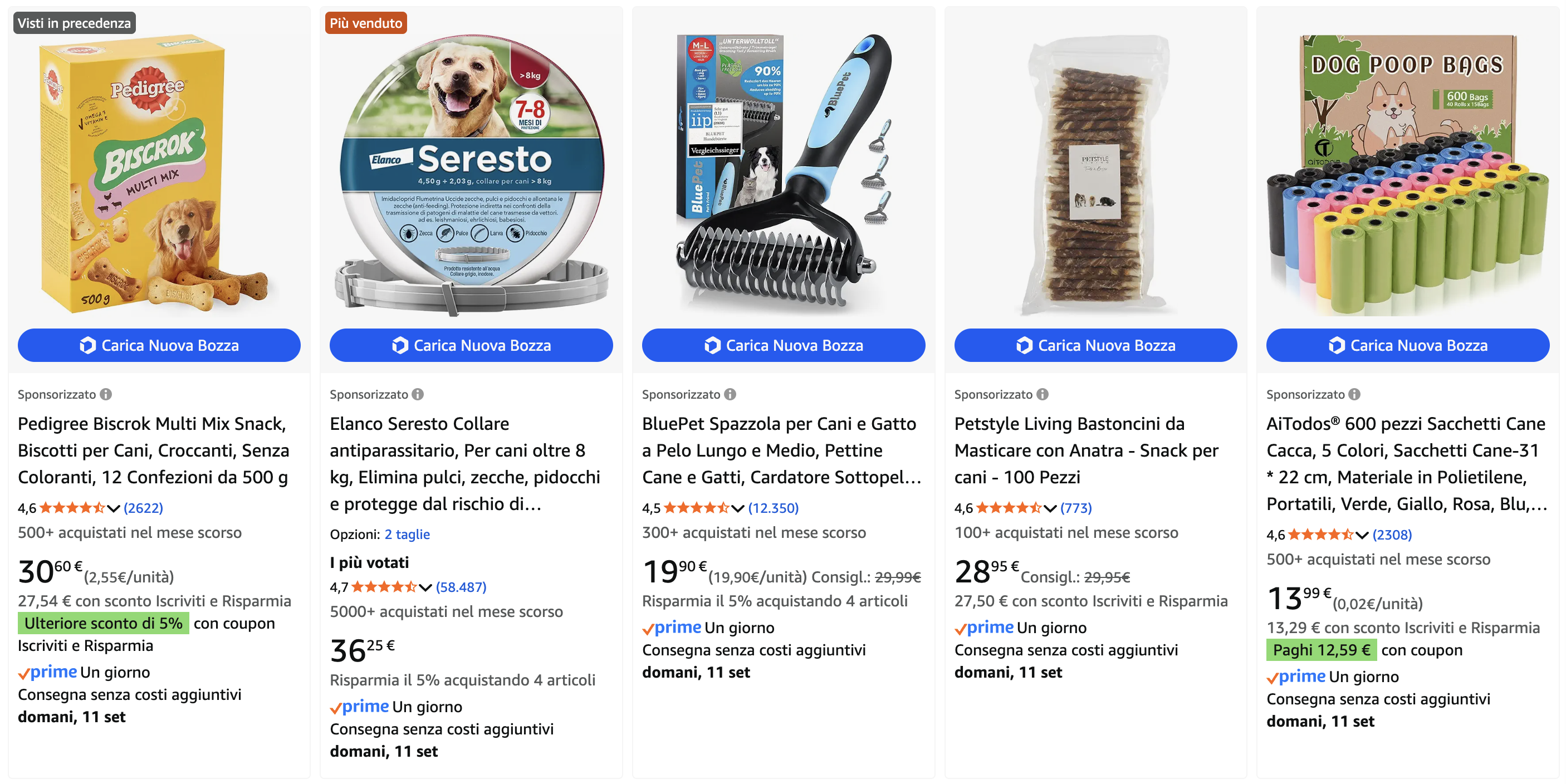 Estensione Chrome - Carica Nuova Bozza