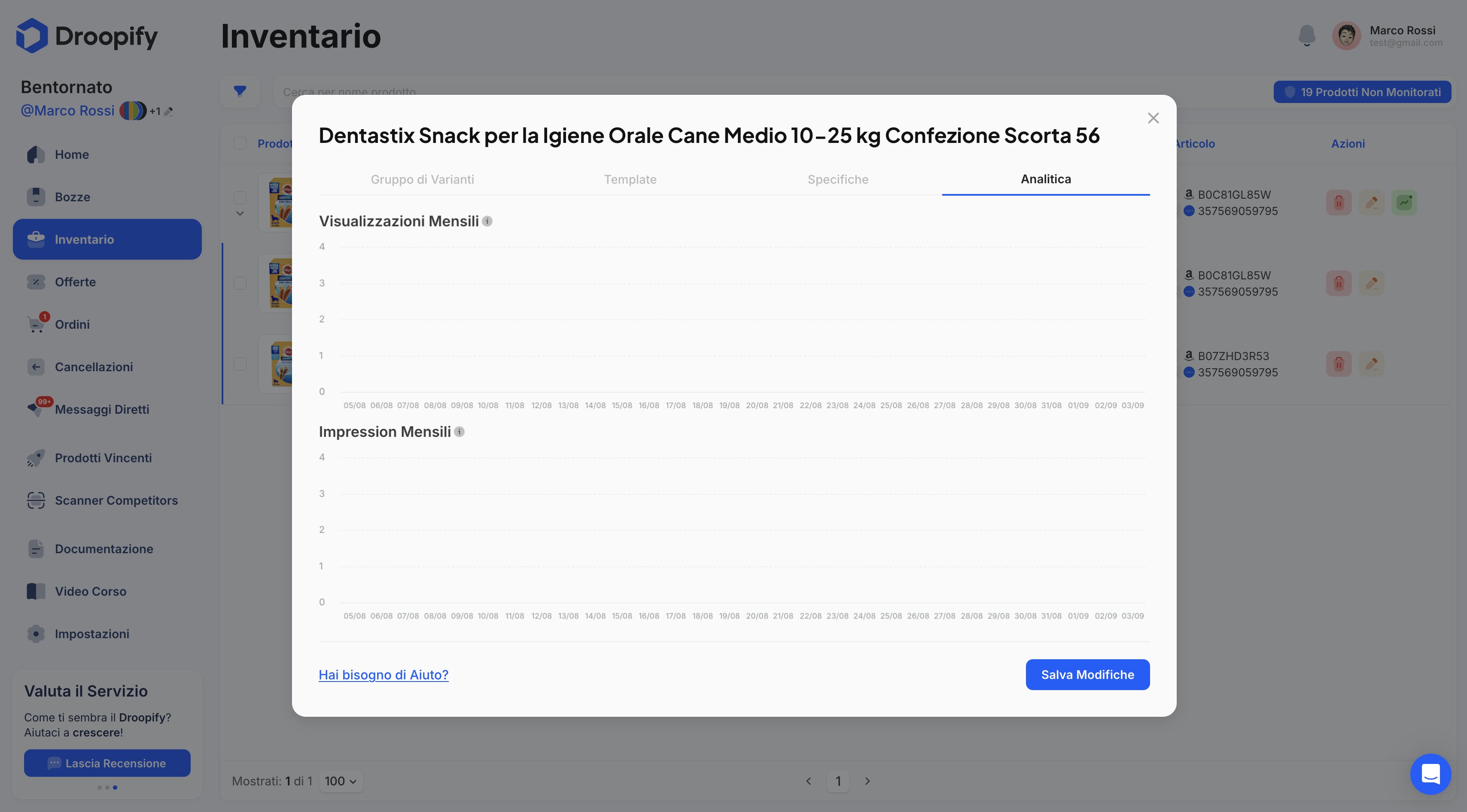 Inventory Page - Edit Group Analytics