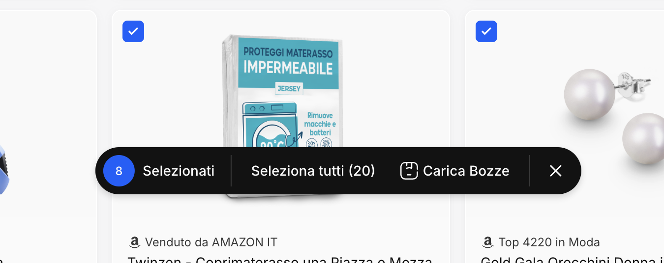 Pagina Prodotti Vincenti - Azioni in Massa