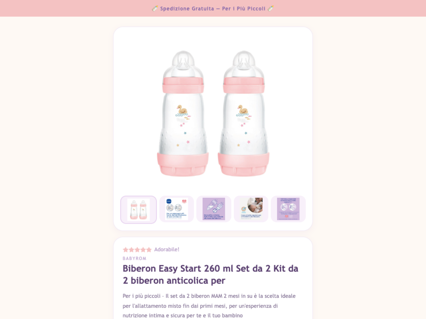 Template eBay Prima Infanzia