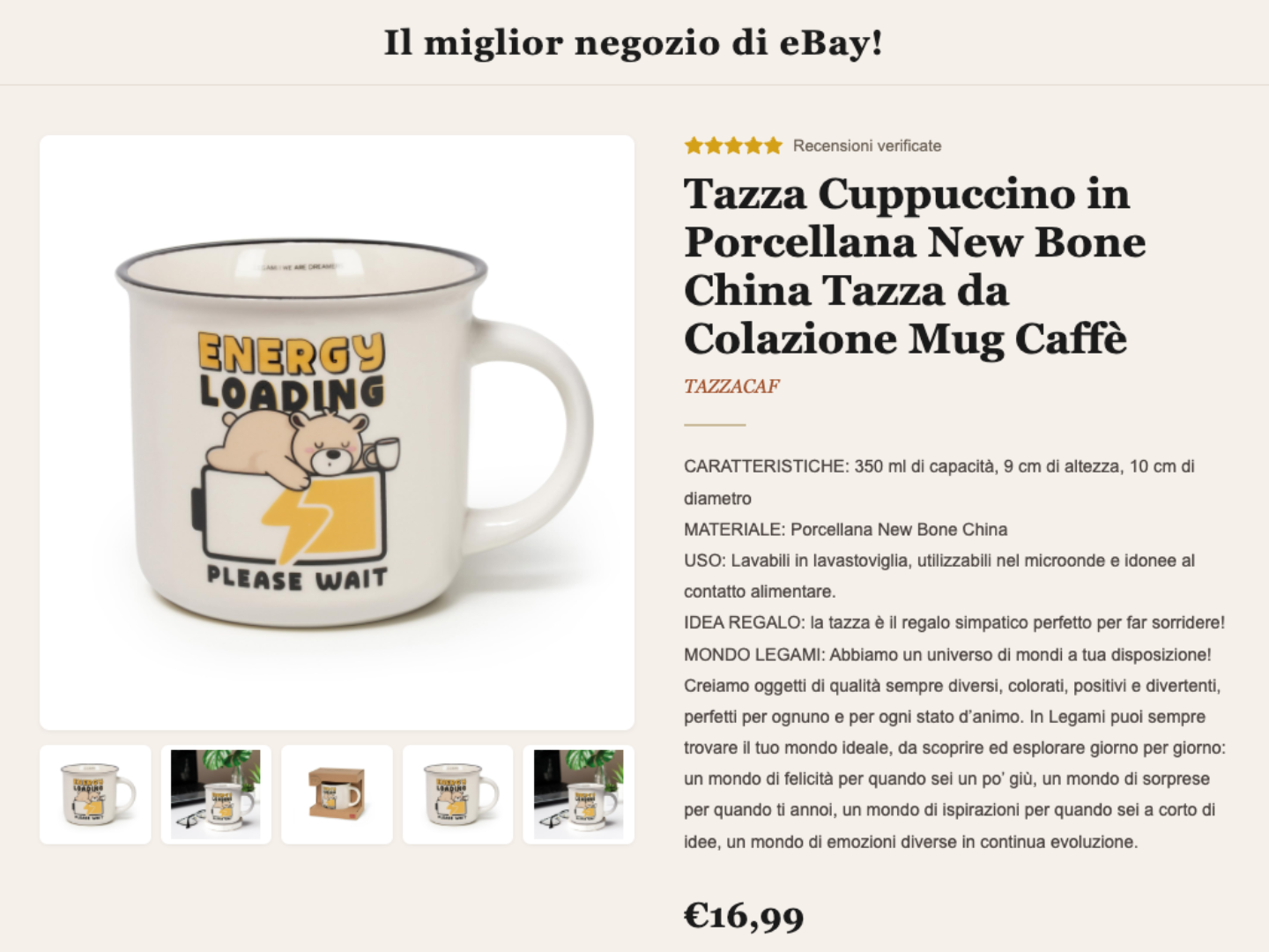 Template eBay Pausa Caffè