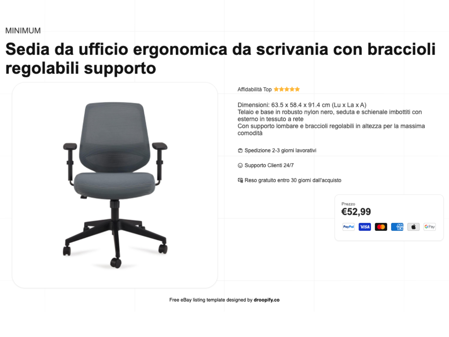 Template eBay Minimale