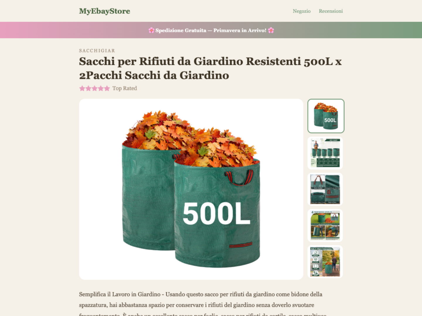 Template eBay Primavera