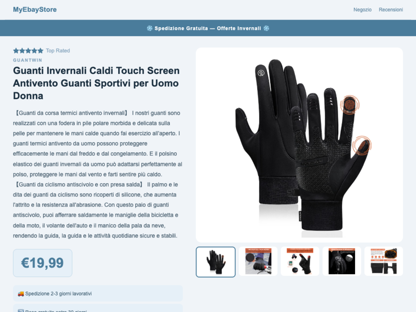Template eBay Inverno