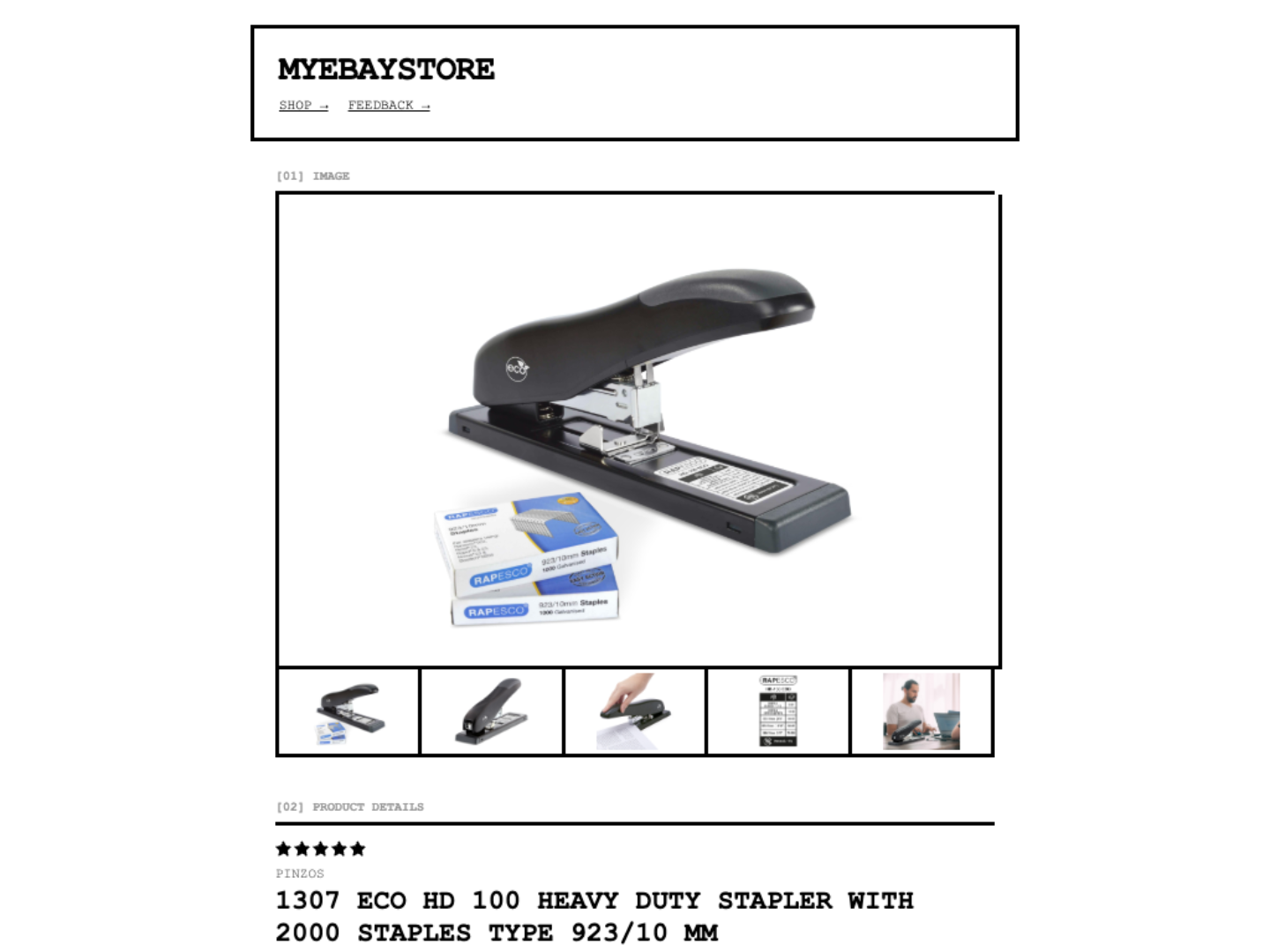 eBay Template Black & White