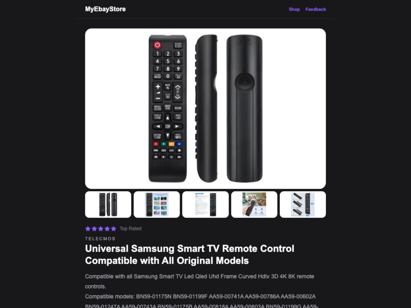 eBay Template Darkmode