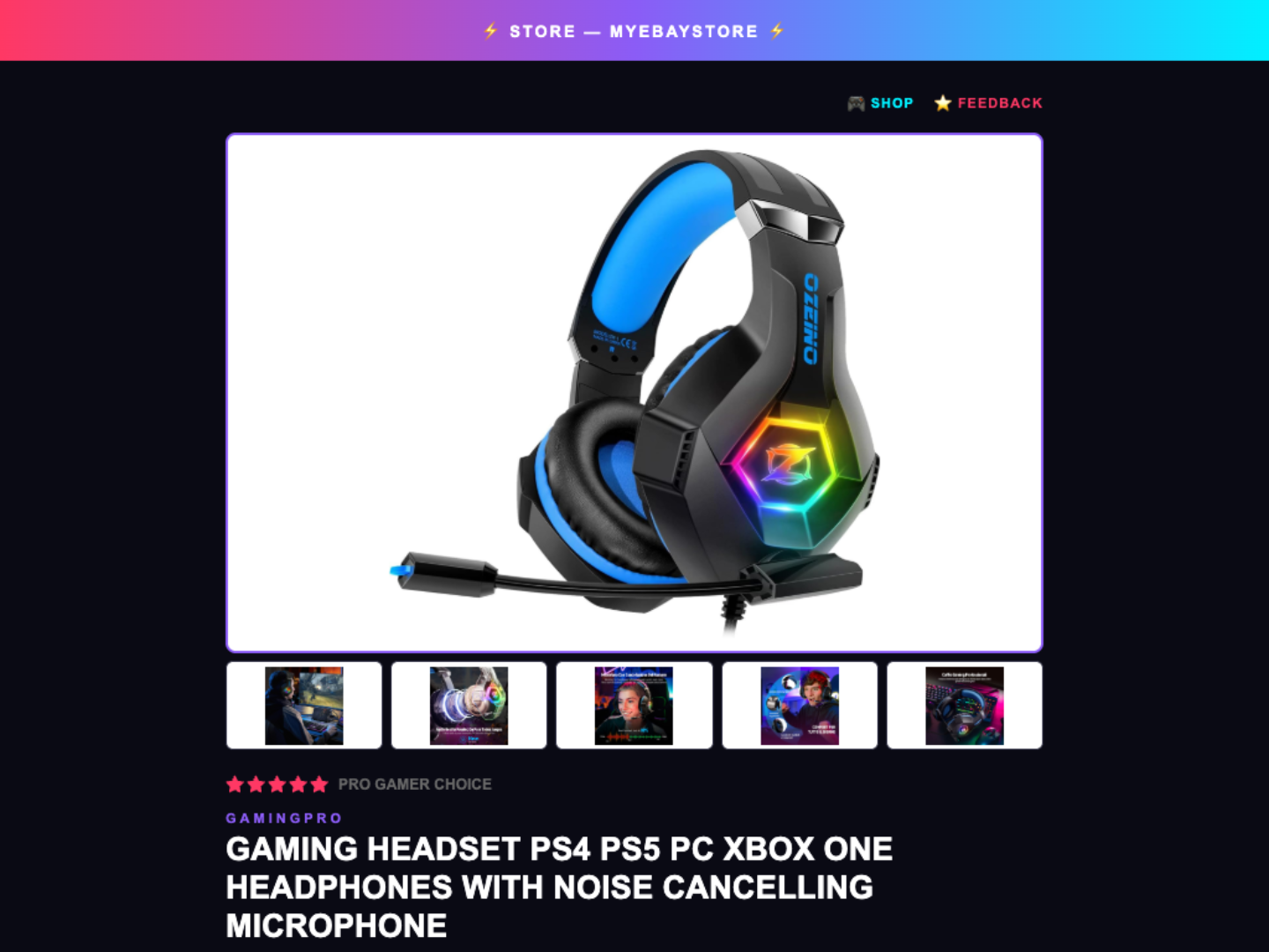 eBay Template Gaming