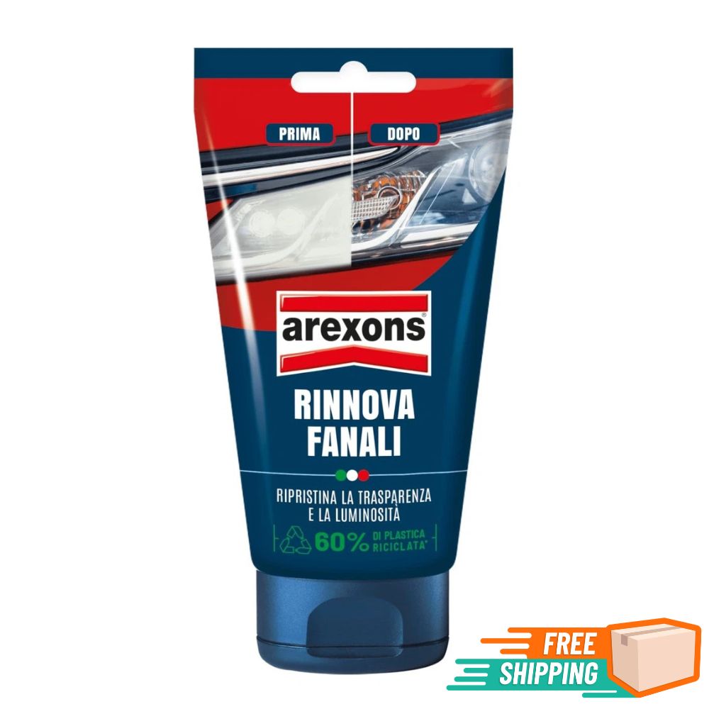 Arexons Rinnova Fanali Pasta Lucidante per Fari Auto Opacizzati 150 gr