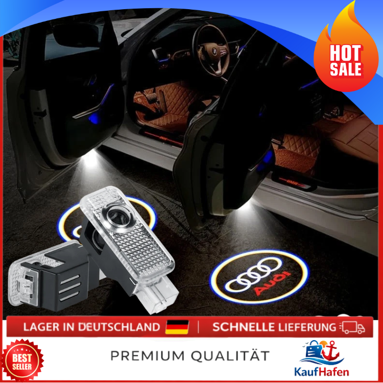 2x LED Auto Tür Willkommenslicht – Für Audi A1 A3 A4 A5 A6 A7 A8 Q3 Q5 Q7 Q8