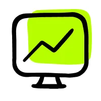 Icona analisi vendite e dashboard eBay