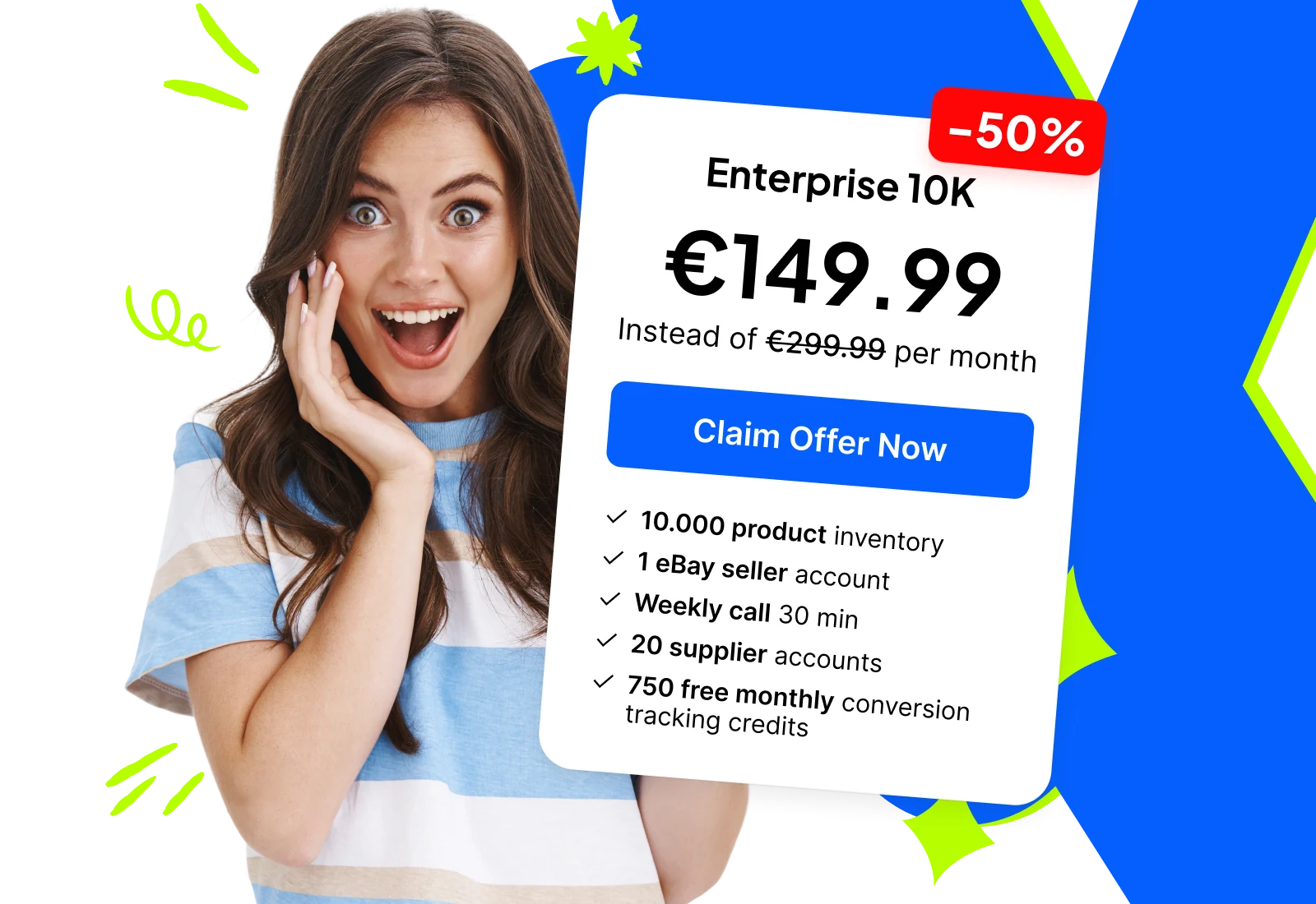 Droopify limited-time offer for eBay dropshipping with 50% discount