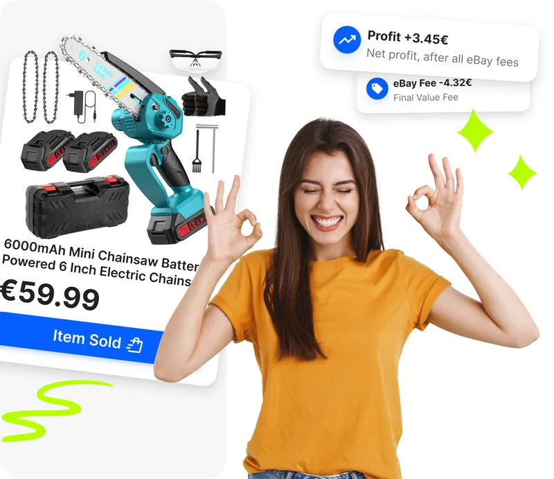 Calcolatore commissioni eBay gratuito Droopify con profitto netto