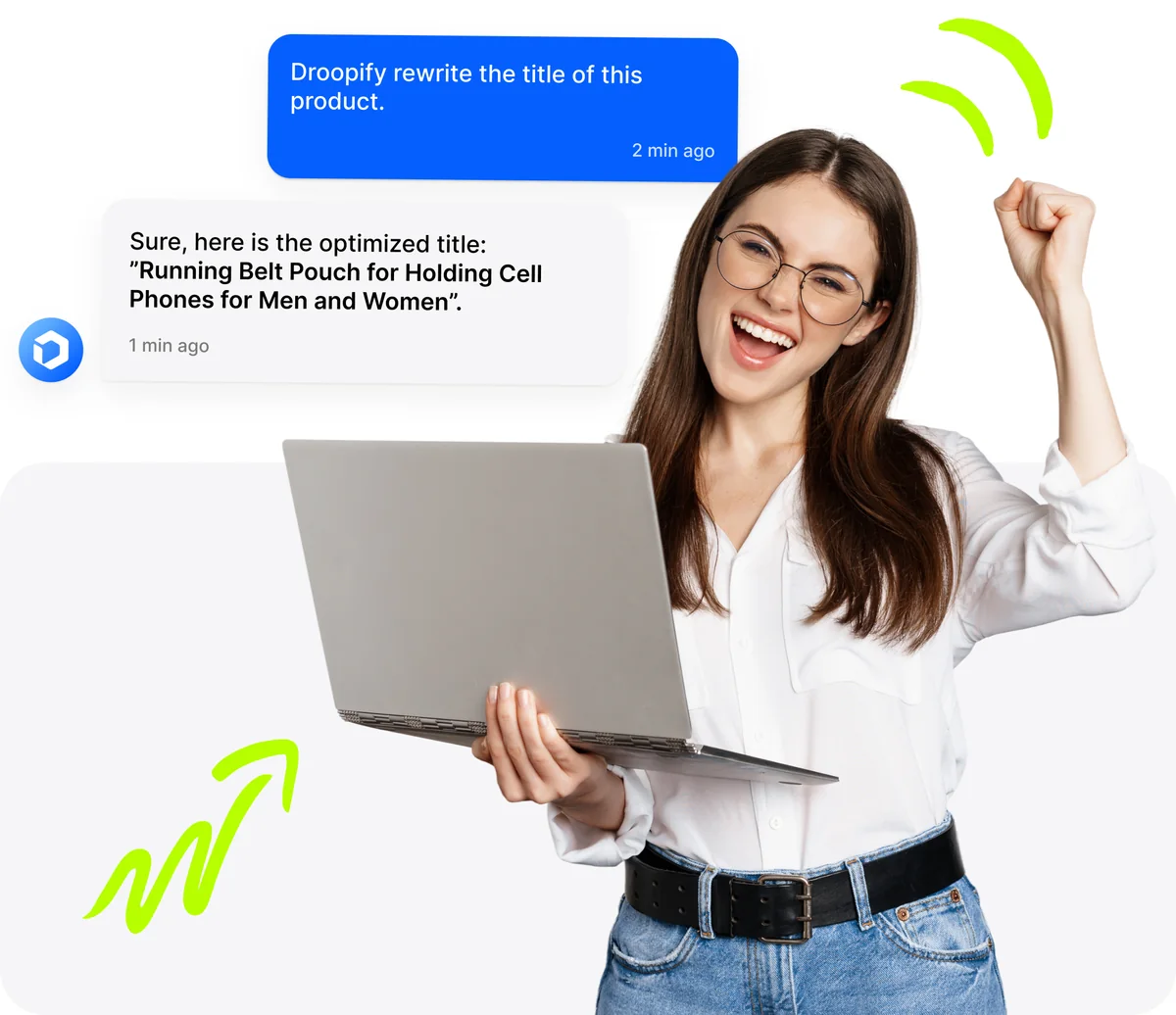 Droopify eBay Title Generator with title optimization interface